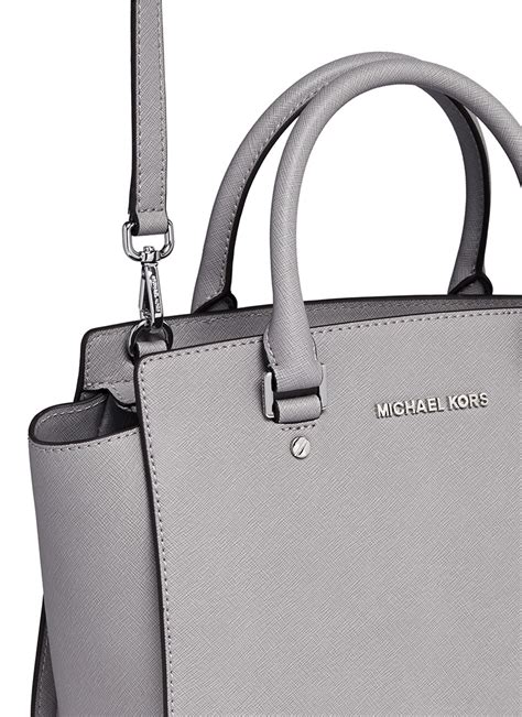 michael kors selma large heather grey|Michael Kors selma saffiano.